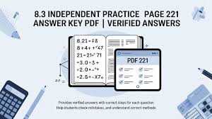 8.3 Independent Practice Page 221 Answer Key